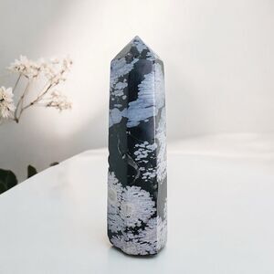 Snowflake Obsidian Crystal Tower (#12)‎ IMPERFECT